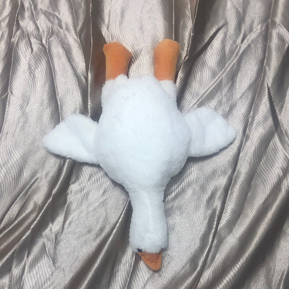 White Plush Duck Toy with Orange Beak & Feet